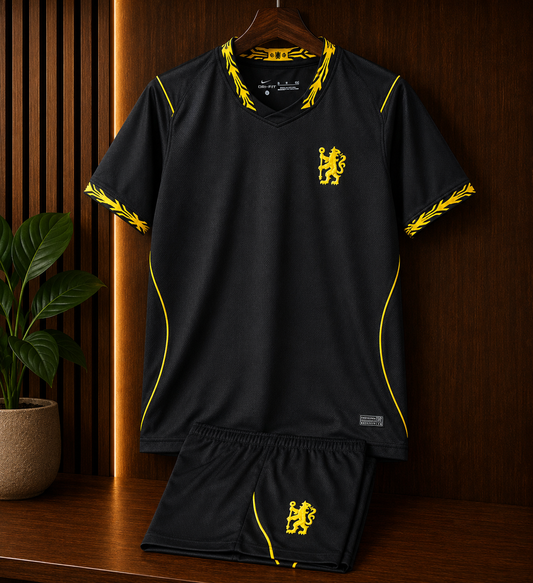 CHELSEA FC AWAY 26/27 JERSEY WITH SHORTS KIT SET WITH LOGO | PREMIUM FOOTBALL KIT
