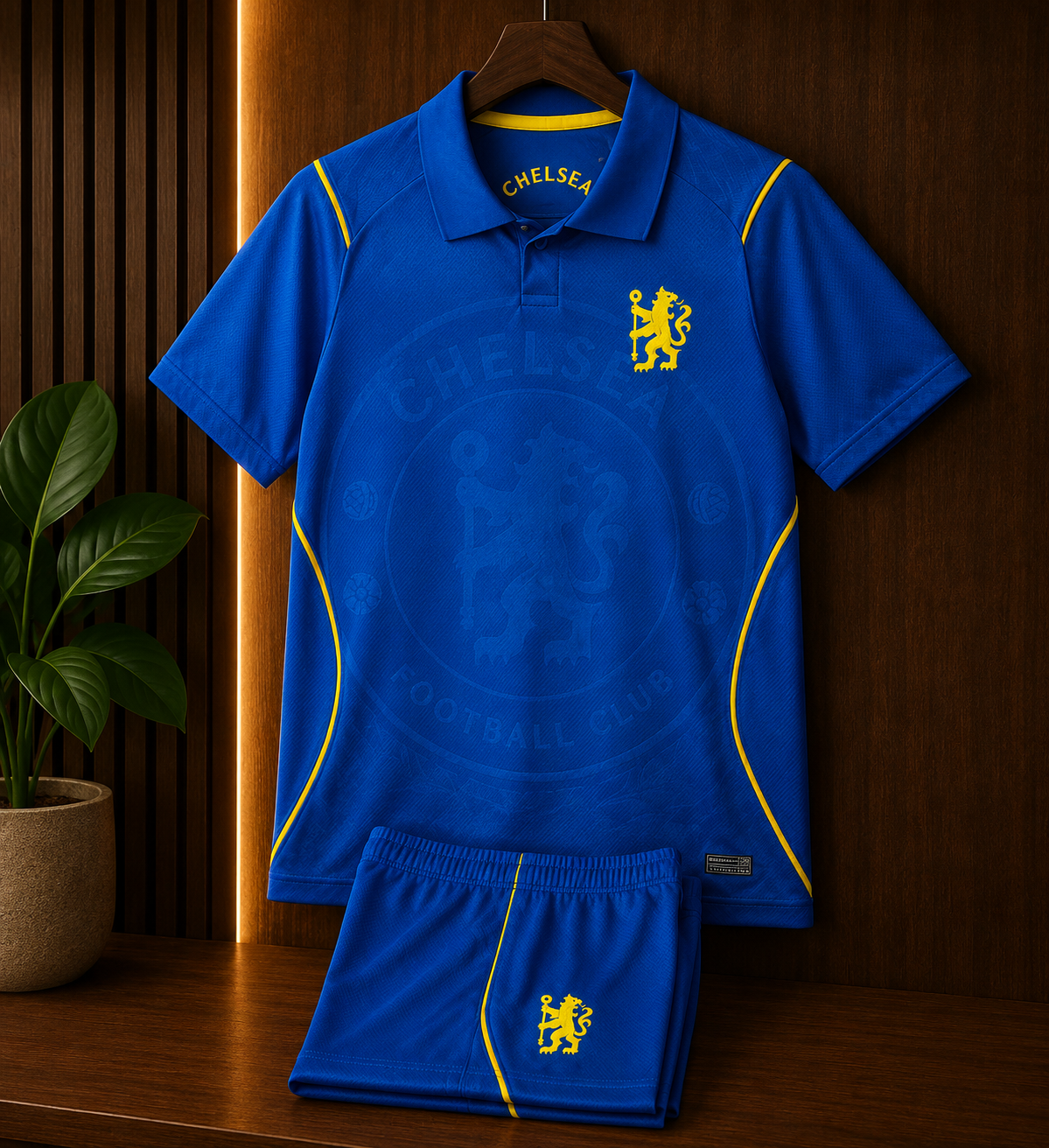 CHELSEA FC HOME 26/27 JERSEY WITH SHORTS KIT SET WITH LOGO | PREMIUM FOOTBALL KIT