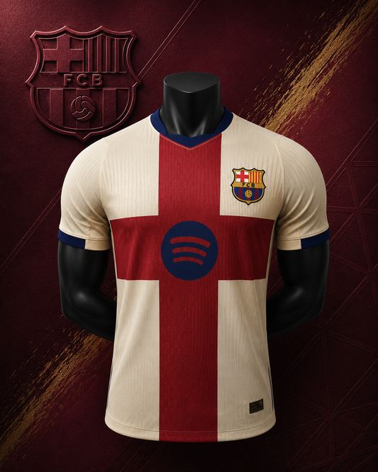 PLAYER VERSION 26/27 FC BARCELONA FOURTH JERSEY WITH LOGO | PREMIUM FOOTBALL JERSEY