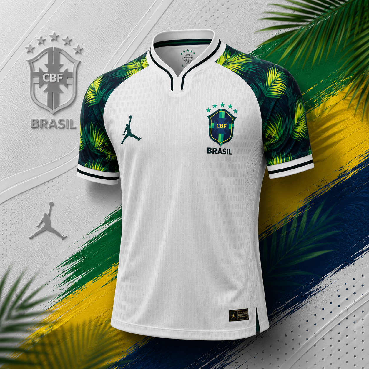 BRAZIL X JORDAN SPECIAL EDITION WHITE WORLD CUP 2026 JERSEY – PLAYER VERSION