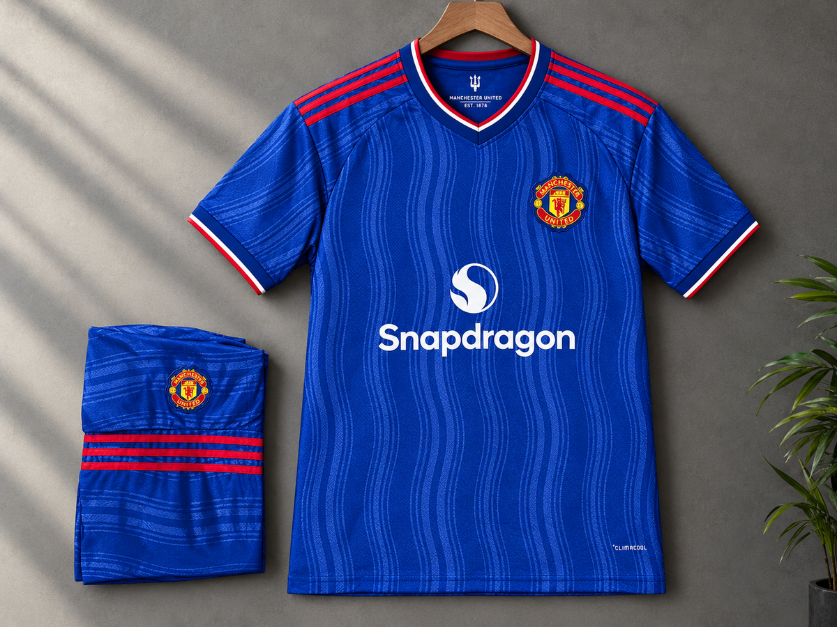 MANCHESTER UNITED AWAY 2026/27 FOOTBALL JERSEY & SHORTS SET