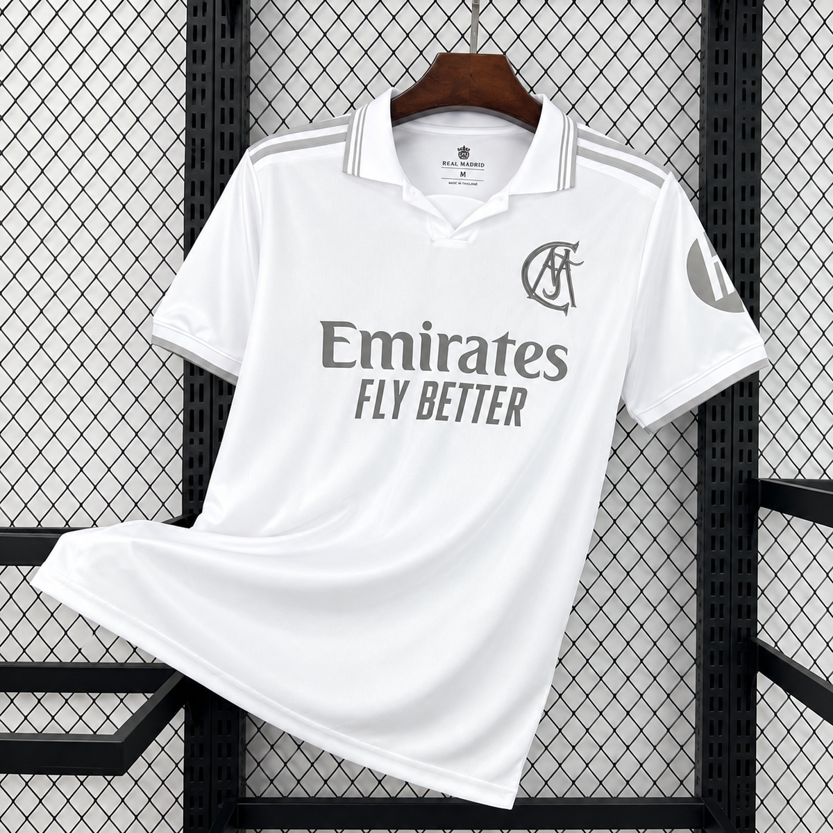REAL MADRID ALL-WHITE TONAL 125TH ANNIVERSARY 2026/27 PLAYER VERSION WITH LOGO
