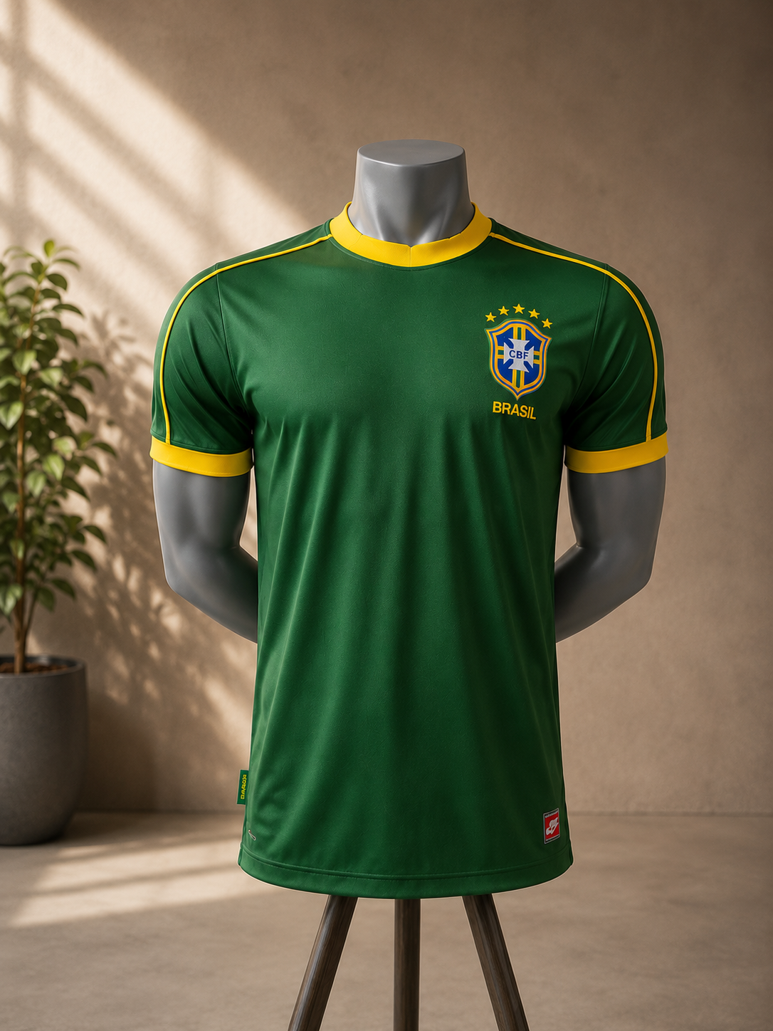 BRAZIL AWAY 2026 GREEN WAVE TEXTURE PLAYER VERSION JERSEY WITH LOGO