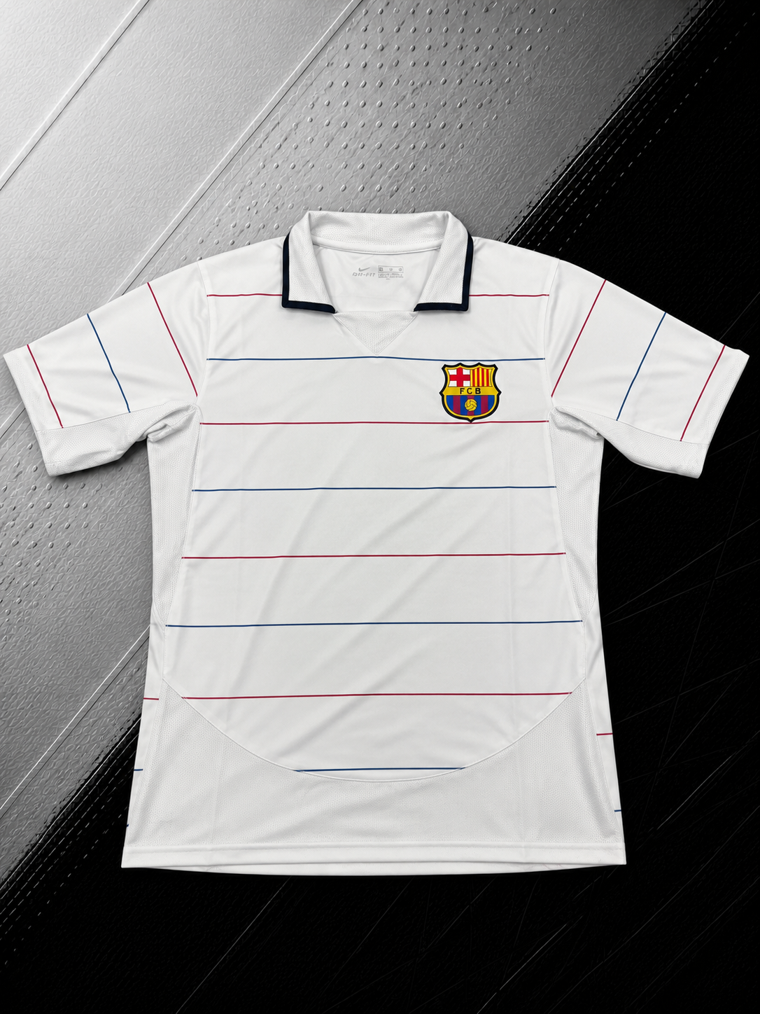 FC BARCELONA AWAY 2003/04 JERSEY WITH LOGO | PREMIUM RETRO FOOTBALL JERSEY