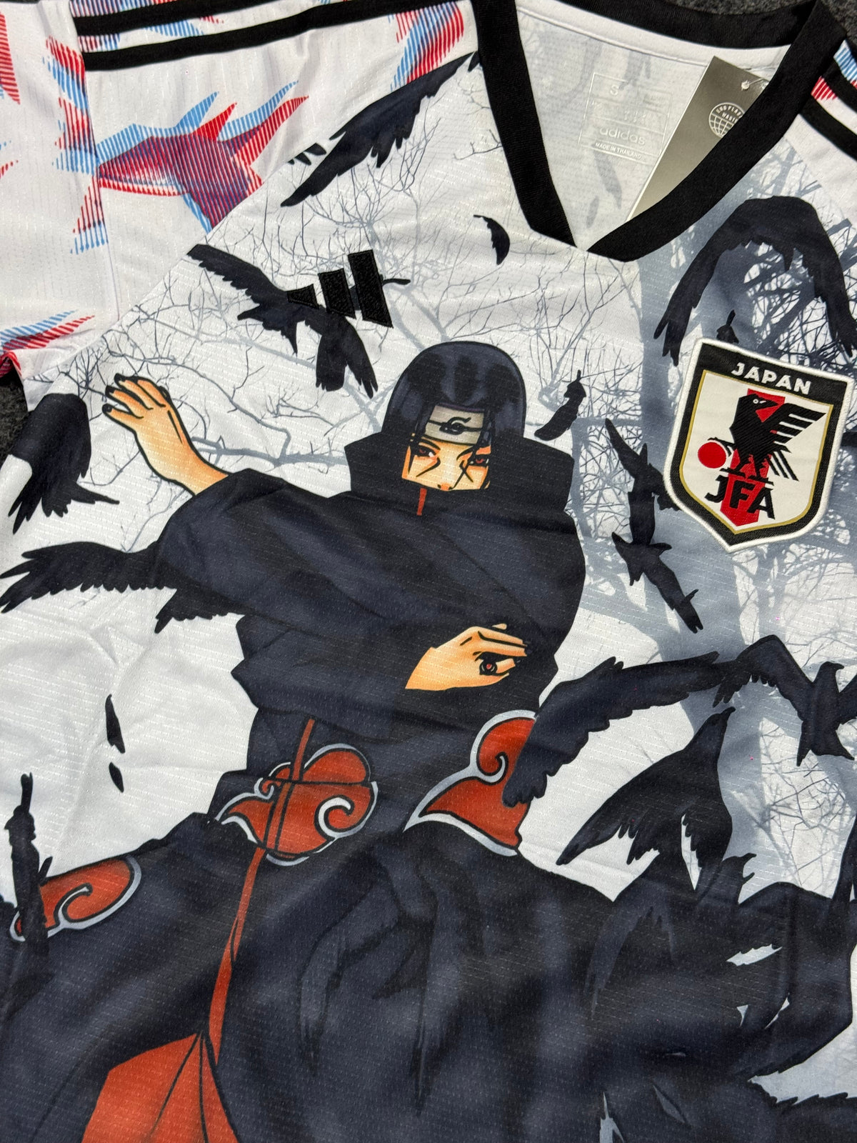 Japan x Itachi Uchiha Special Edition Football Jersey – Naruto Anime Graphic Jersey