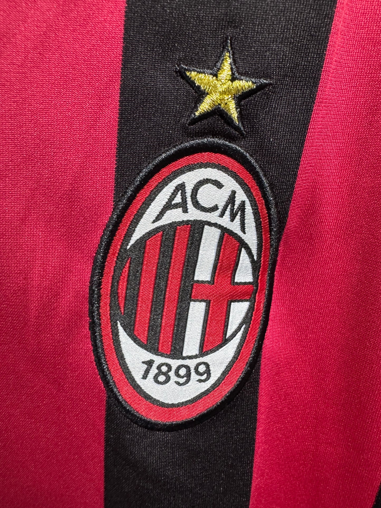 AC MILAN HOME 2009/10 RETRO JERSEY WITH LOGO | PREMIUM RETRO FOOTBALL JERSEY
