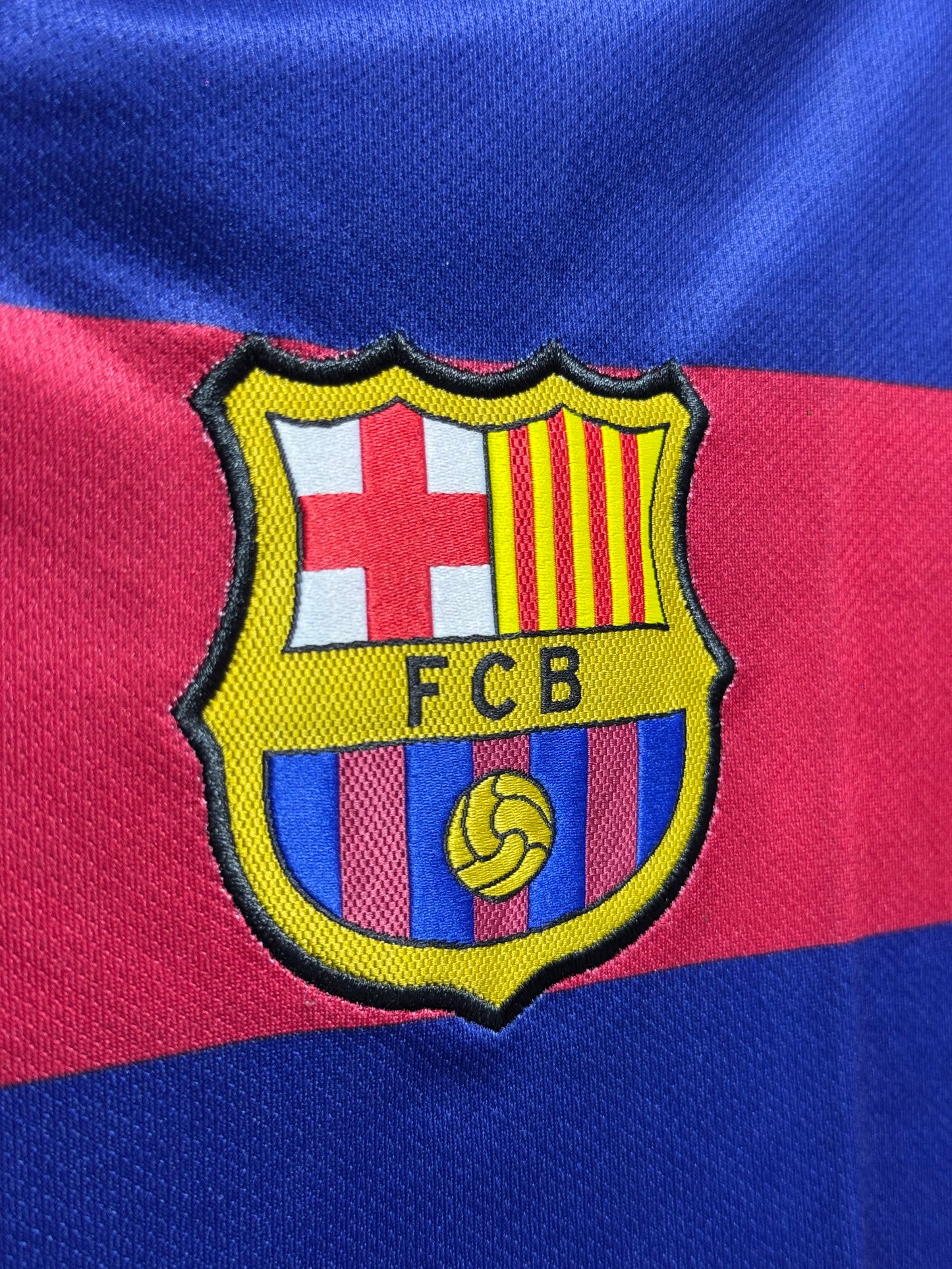 FC BARCELONA HOME 2015/16 RETRO JERSEY WITH LOGO | PREMIUM RETRO FOOTBALL JERSEY