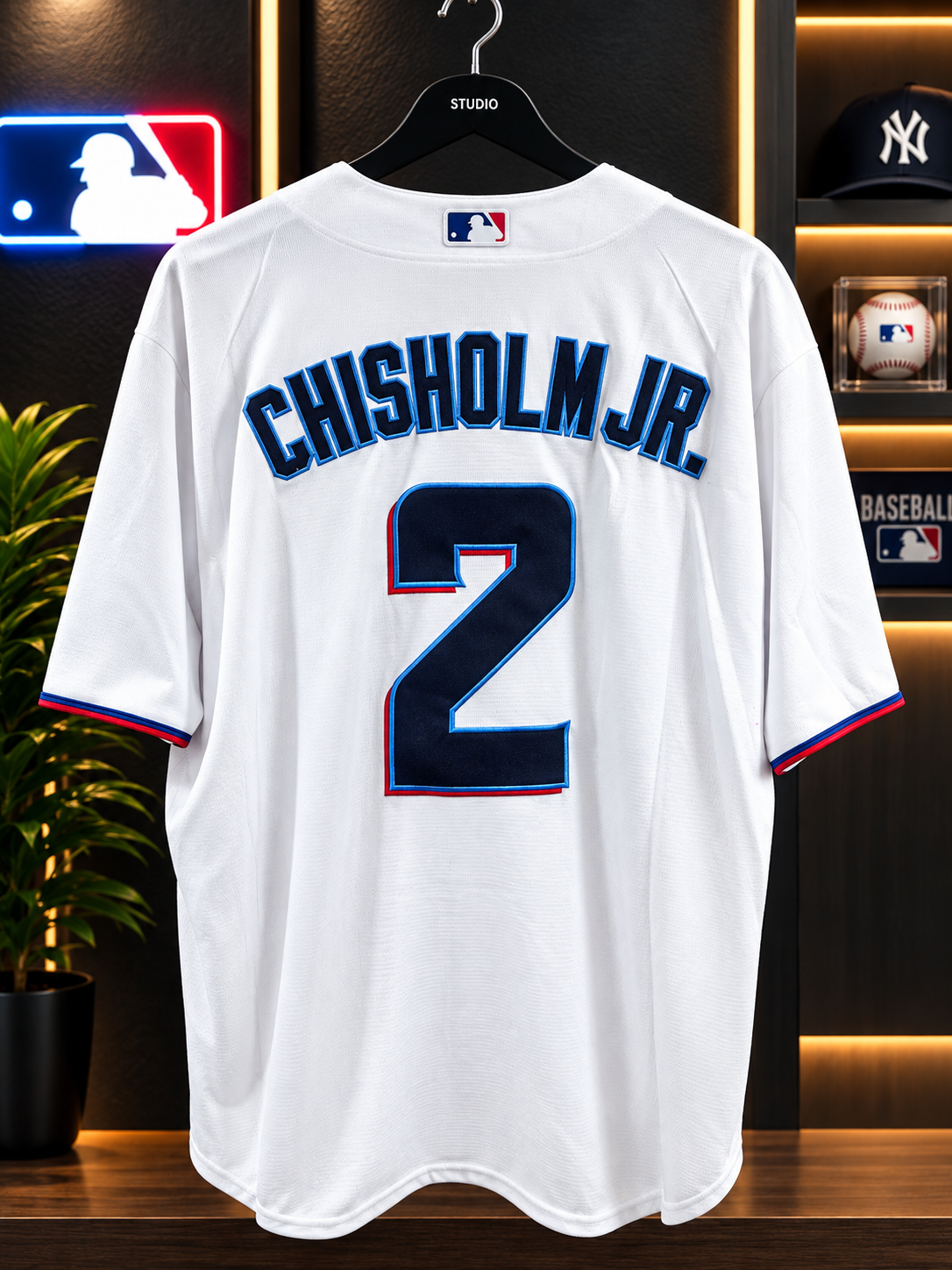 Miami Marlins #2 Chisholm Jr. MLB Jersey – White