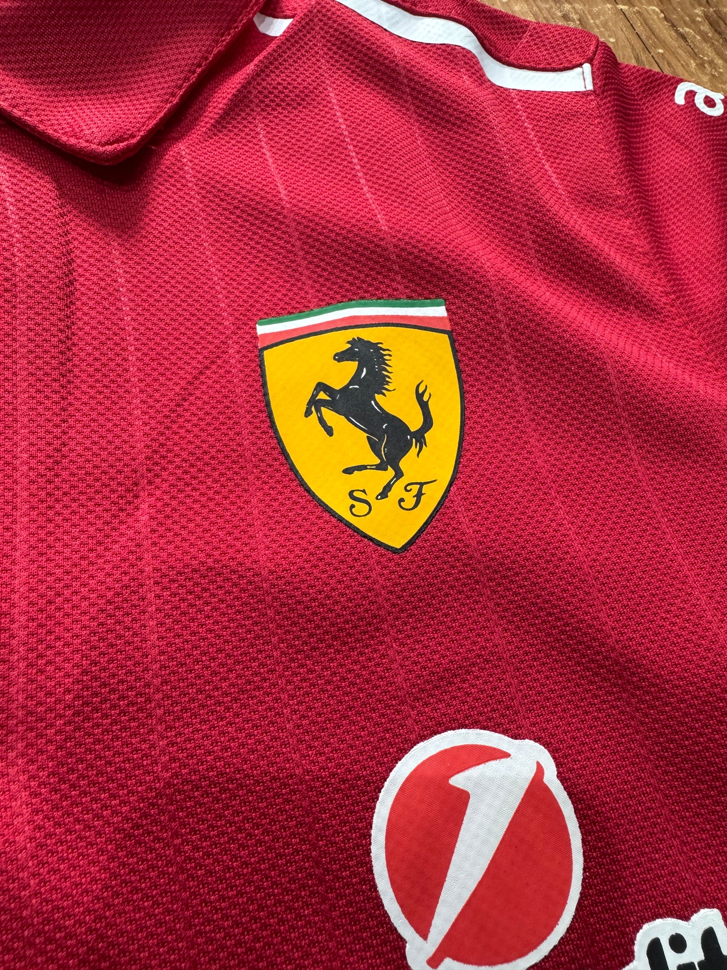 FERRARI RED PERFORMANCE RACING POLO T-SHIRT