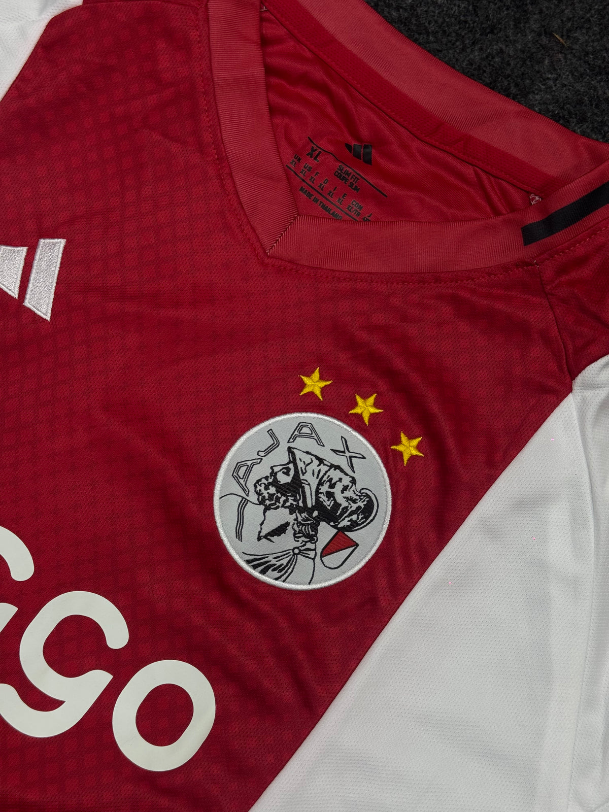 Ajax 2023/24 Home Jersey – Classic Red & White Football Kit