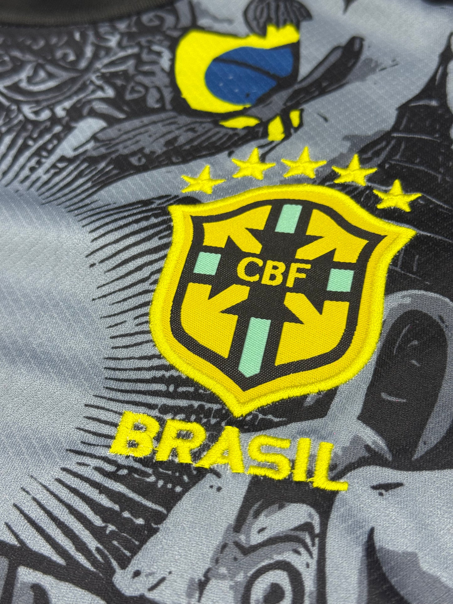 BRAZIL INSPIRED SPECIAL EDITION BLACK & GREY FOOTBALL TRAINING KIT SET
