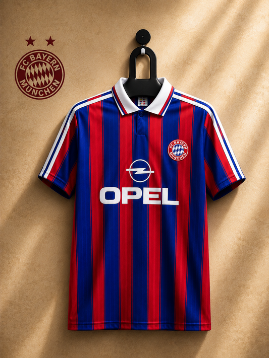 BAYERN MUNICH 1995/97 RETRO JERSEY WITH LOGO | PREMIUM RETRO FOOTBALL JERSEY