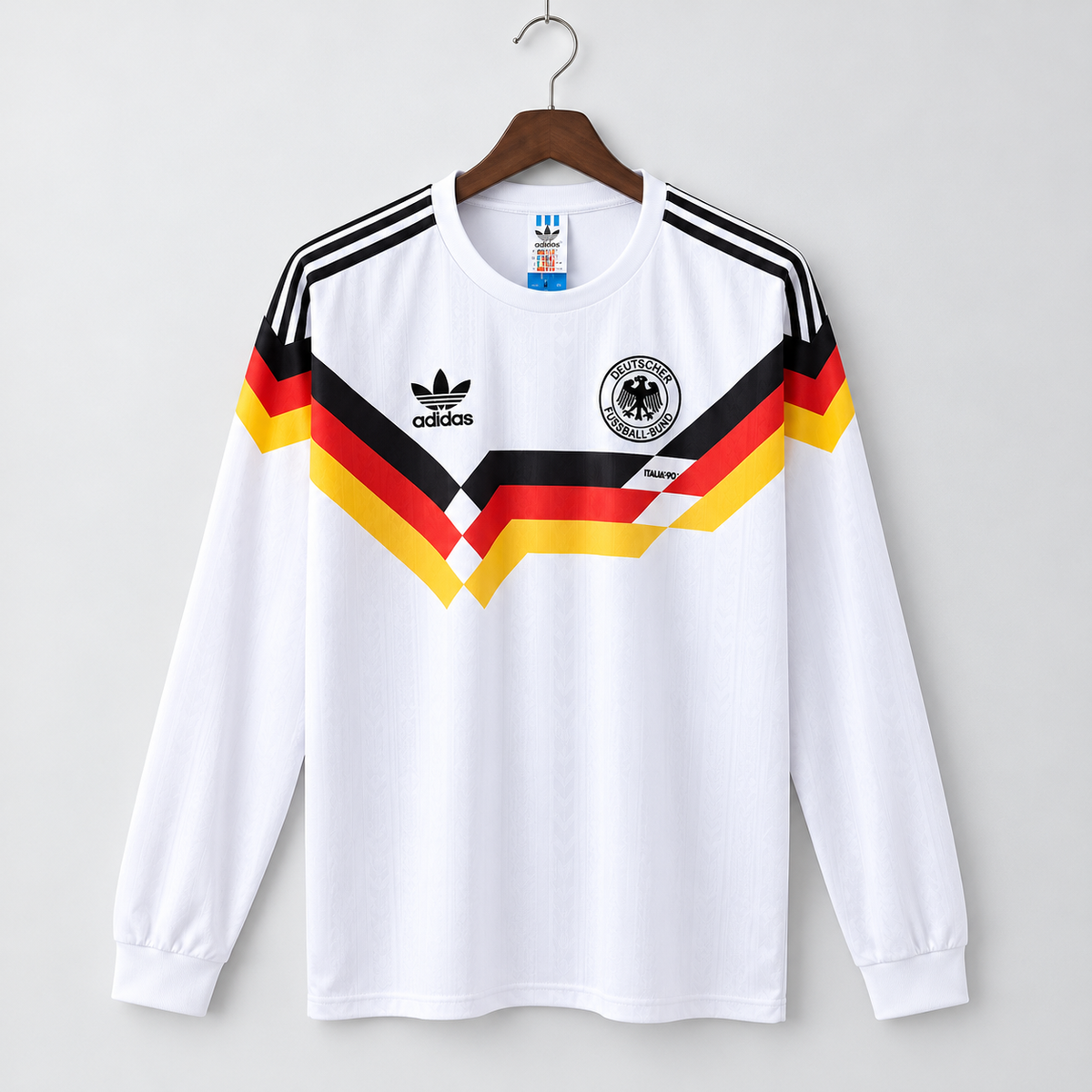 GERMANY 1990 WORLD CUP HOME RETRO FOOTBALL JERSEY – FULL SLEEVE