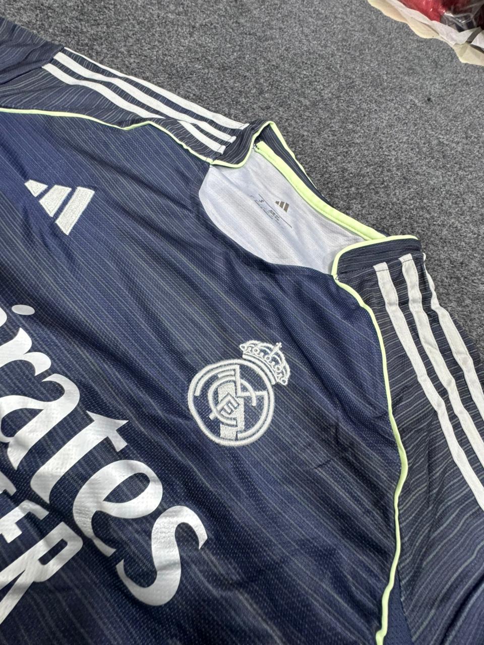 REAL MADRID NAVY BLUE AWAY FOOTBALL KIT SET (WITH SHORTS) – 2024/25