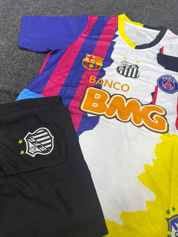 NEYMAR JR CAREER TRIBUTE MASHUP FOOTBALL KIT SET (WITH SHORTS) – MULTICOLOR SPECIAL EDITION