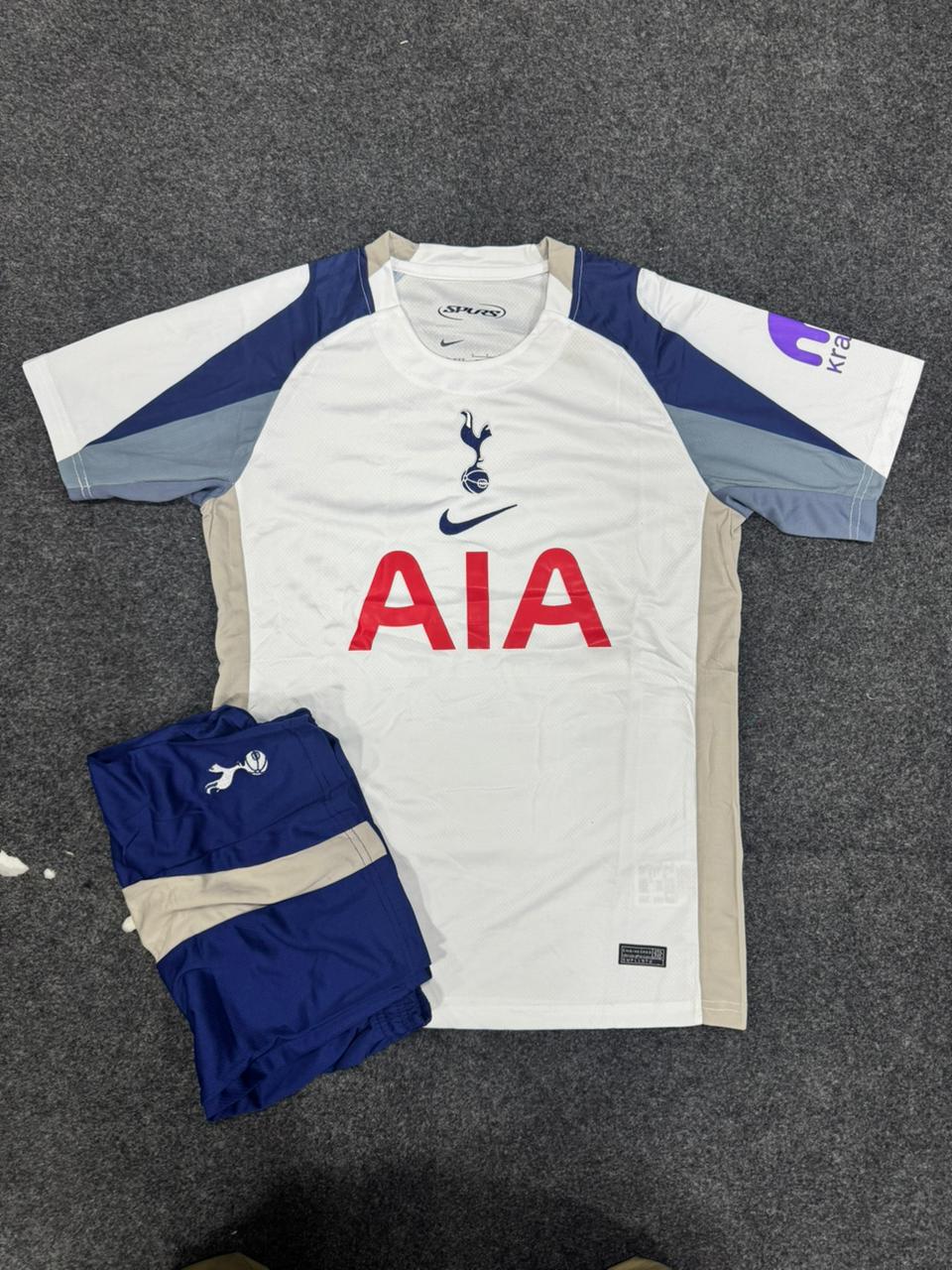 Tottenham Hotspur Inspired Home Football Kit Set – Jersey & Shorts (White/Blue)