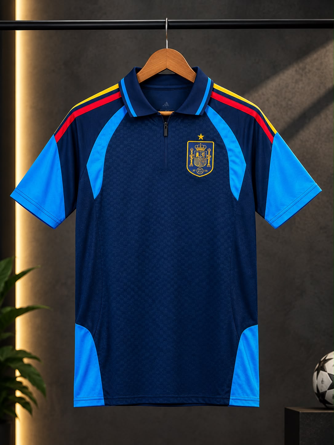 Spain 26 Tiro Polo Shirt – Blue | Football Polo