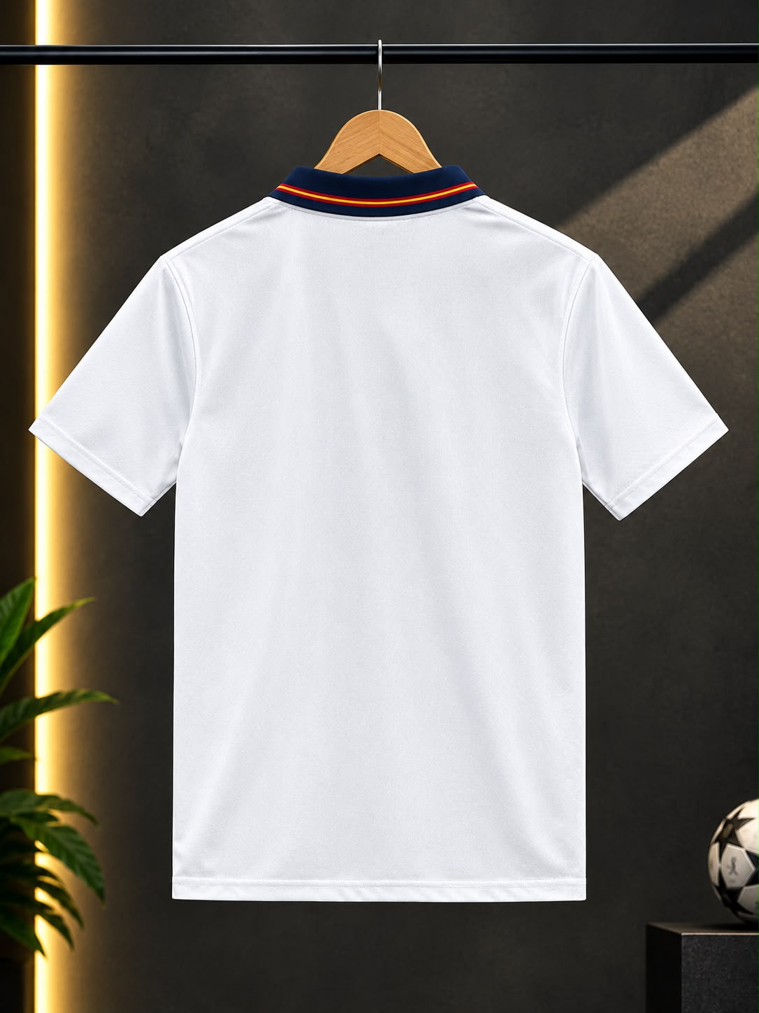 White Spain DNA Solid Polo T-Shirt | Football Polo