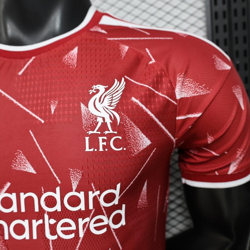 LIVERPOOL HOME 26/27 RED GEOMETRIC SHATTER PATTERN SPECIAL EDITION PLAYER VERSION JERSEY