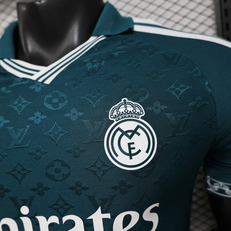 REAL MADRID × LOUIS VUITTON TEAL LV MONOGRAM 2026/27 SPECIAL EDITION PLAYER VERSION WITH LOGO