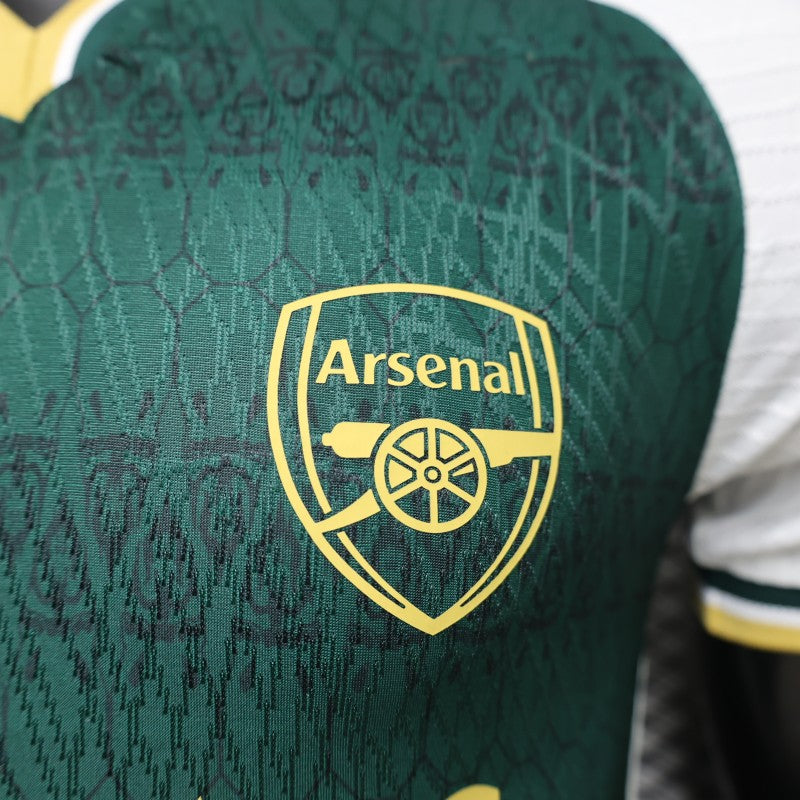 ARSENAL GREEN & WHITE SPECIAL EDITION 2026/27 PLAYER VERSION JERSEY WITH LOGO | PREMIUM FOOTBALL JERSEY