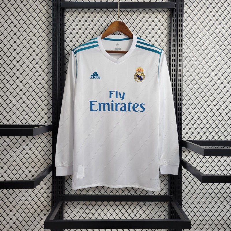 Real Madrid Home 2017/18 Retro Jersey | Long Sleeve Football Shirt