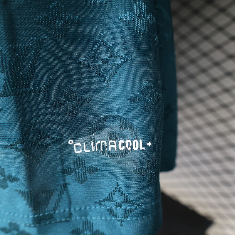REAL MADRID × LOUIS VUITTON TEAL LV MONOGRAM 2026/27 SPECIAL EDITION PLAYER VERSION WITH LOGO