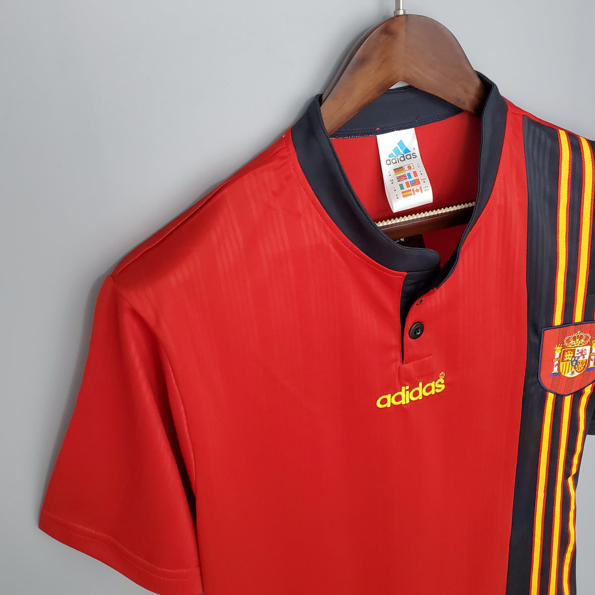 Spain 1996 Home Retro Football Jersey