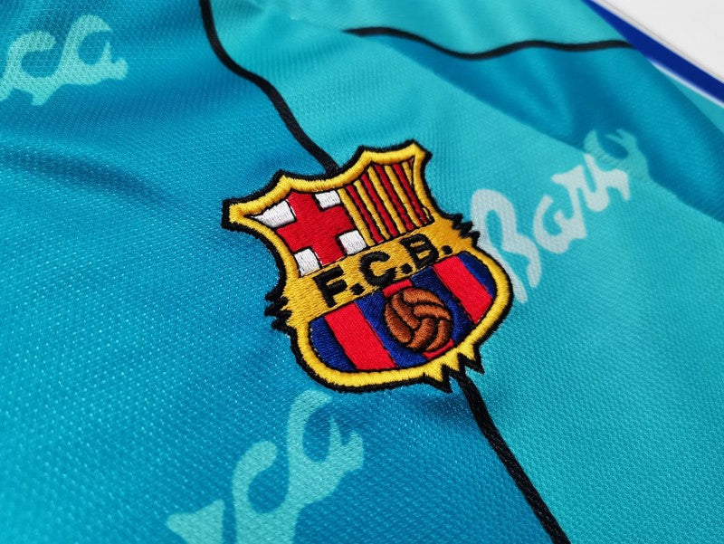 FC BARCELONA 1995–1997 AWAY LONG-SLEEVE RETRO FOOTBALL JERSEY