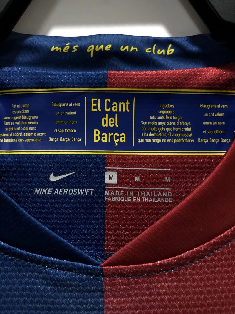 FC BARCELONA RETRO 2008/09 UEFA CHAMPIONS LEAGUE FINAL LONG SLEEVE JERSEY WITH LOGO | PREMIUM RETRO FOOTBALL JERSEY