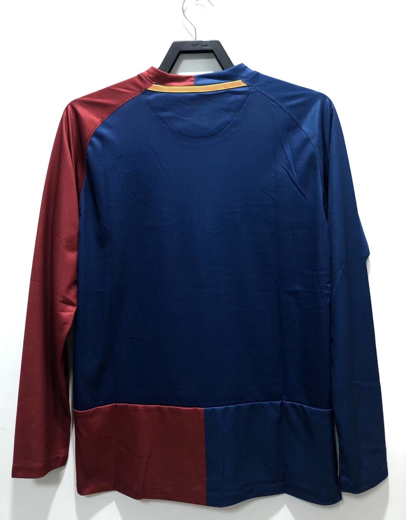 FC BARCELONA RETRO 2008/09 UEFA CHAMPIONS LEAGUE FINAL LONG SLEEVE JERSEY WITH LOGO | PREMIUM RETRO FOOTBALL JERSEY