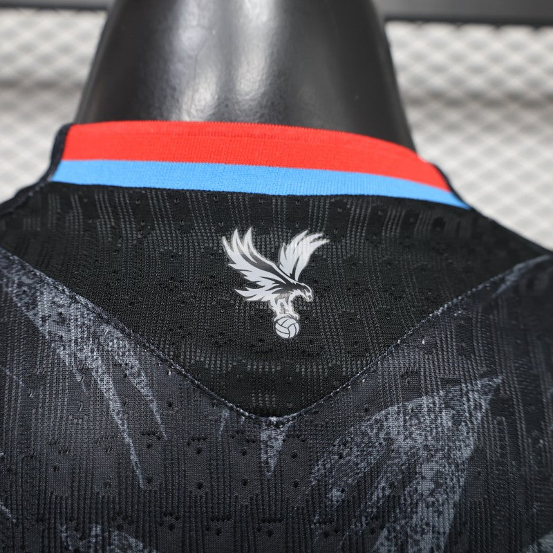 CRYSTAL PALACE INSPIRED BLACK PREMIUM FOOTBALL JERSEY – 2025/26 EDITION
